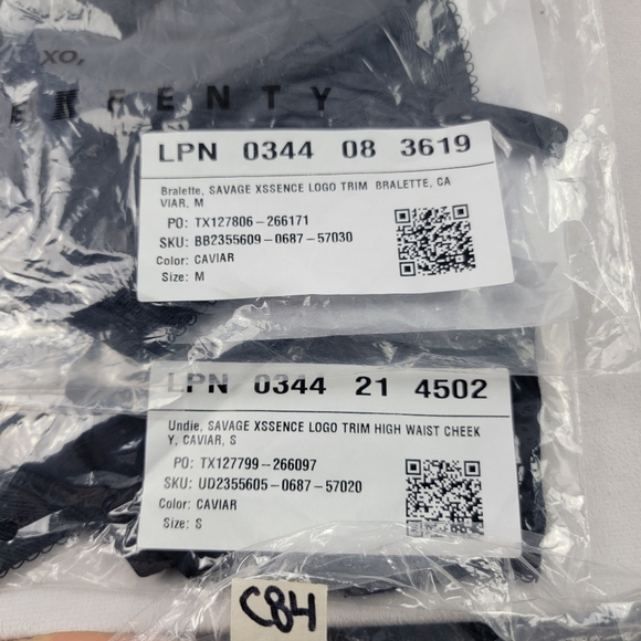 NWT Savage X Fenty Xssence logo trim bralette & high waist cheeky panties - Picture 8 of 8